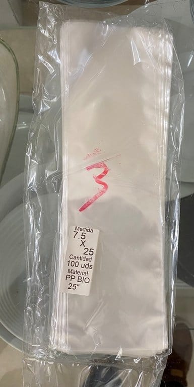 Bolsa Plastica 7,5x25 Nº3 c/100