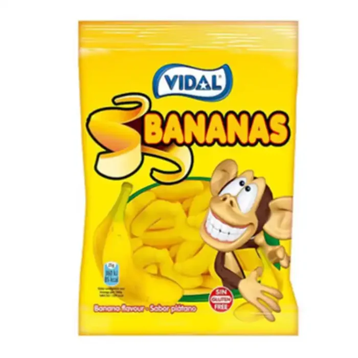 Vidal Saquetas Bananas 90gr c/14 - Image 1