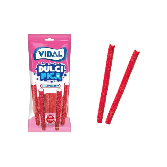 Vidal Saquetas Dulcipica Morango 90gr c/14 - Image 1