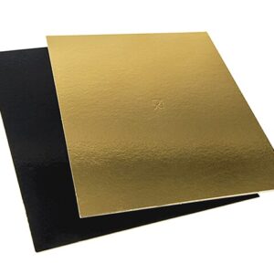 Base Bolo Dourado / Preto 38x38 cm