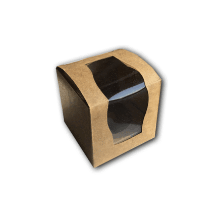 Caixa 1 Cupcake Kraft 8,5x8,5x8,5cm