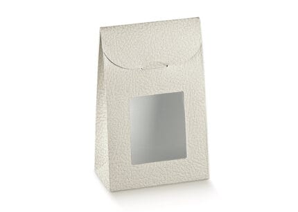 Caixa Pirâmide Pele Branca 9x4,5x13 cm