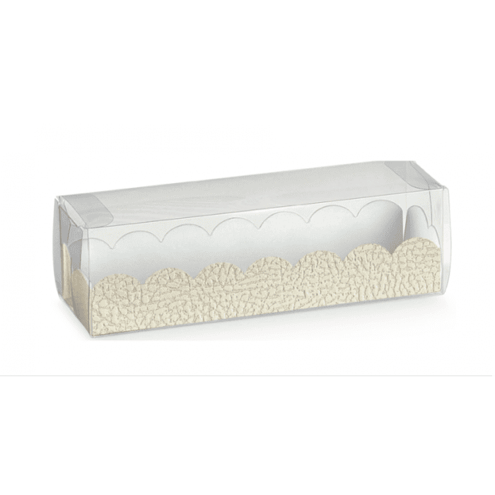 Caixa Transparente com Fundo Branco 19x5x5cm - Image 1