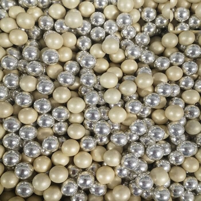 Mix Decoração Pérolas Ouro e Prata 75g - Image 1