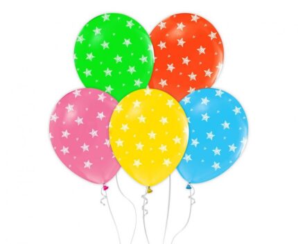 Balões Latex Gemar Estrelas 12'' c/5