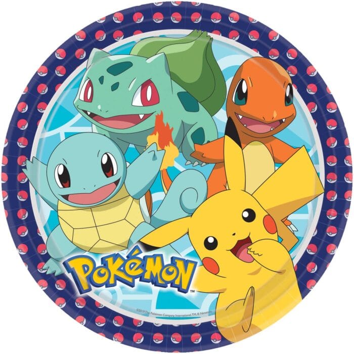 Pratos Papel Pokemon 23cm c/8 - Image 1