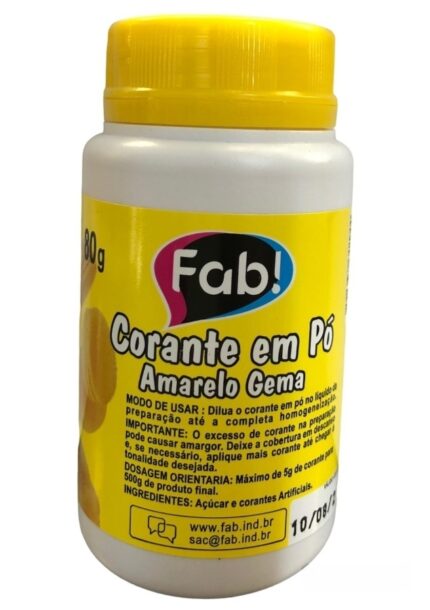 Fab! Corante em Pó 80gr Amarelo