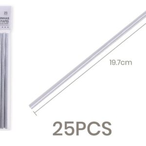 Palhinhas Papel Cinza c/25