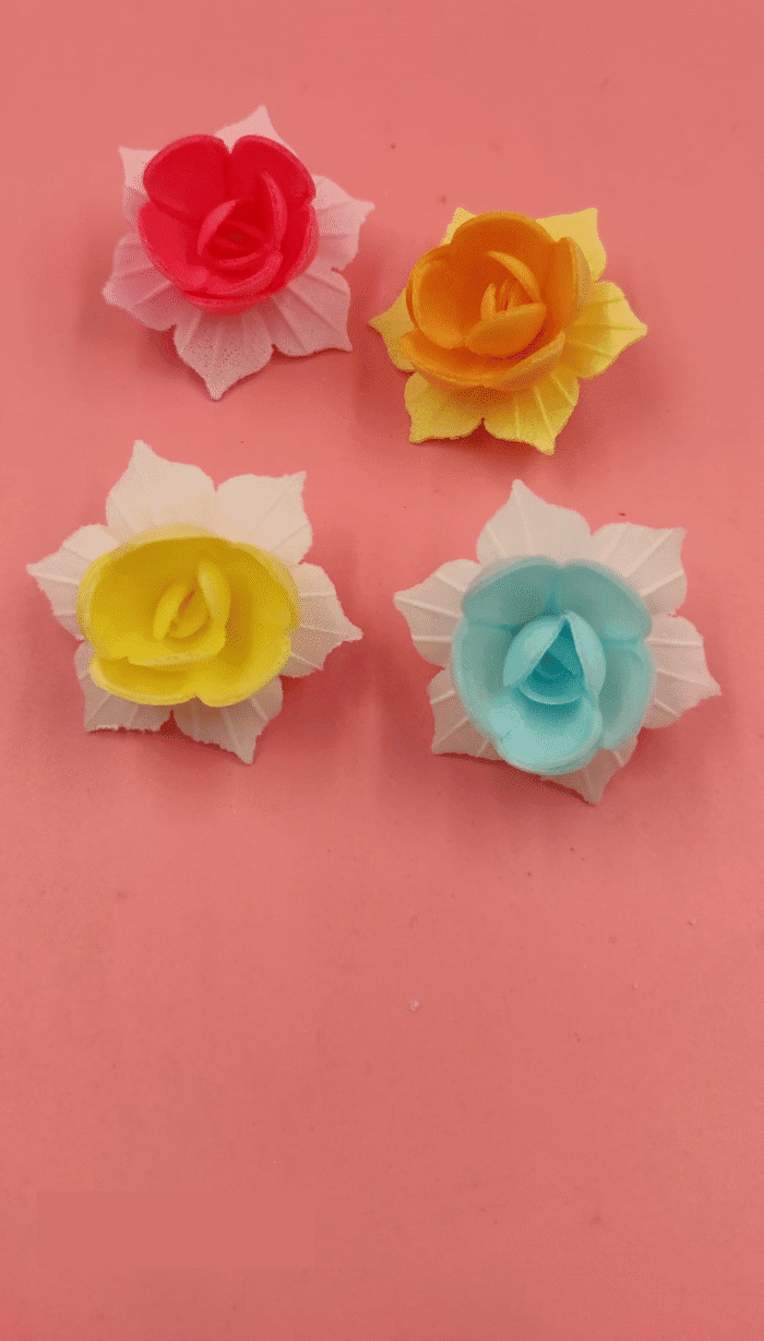 Rosa em Hóstia com Folhas - Image 1
