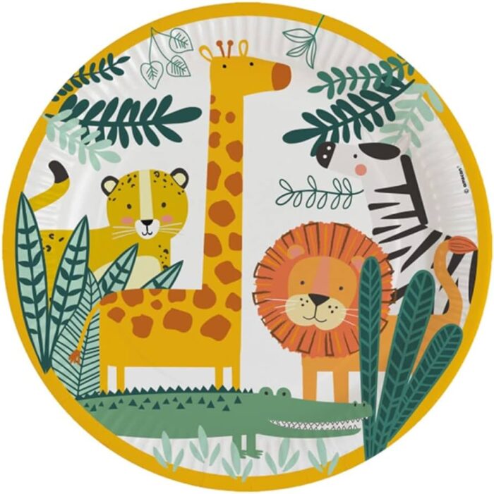 Pratos Animais da Selva 23cm c/8 - Image 1