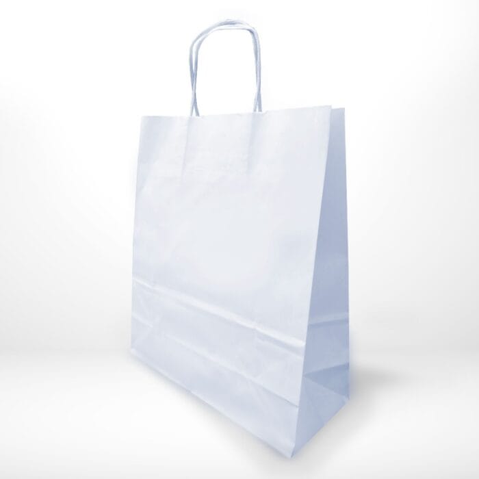Saco Papel Branco 18x08x24cm - Image 1