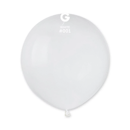 Balões Latex #001 Branco 19'' Gemar c/25