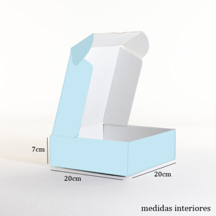 Caixa para Presentes Azul 20x20x7cm