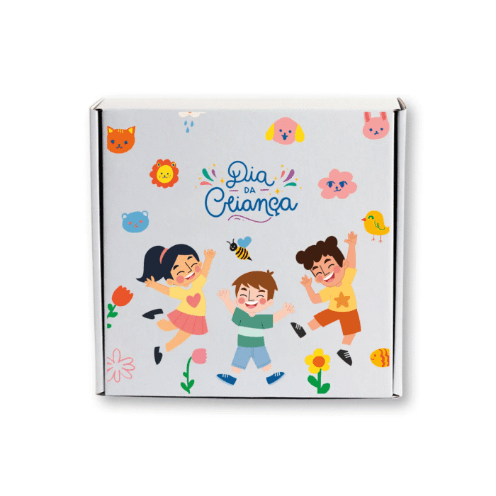 Caixa para Presentes Dia da Criança 20x20x7cm - Image 1