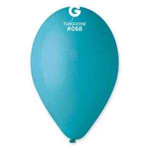 Balões Latex #068 Azul Turquesa 12'' Gemar c/100