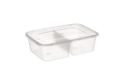 Caixa Plástico 2 Divisórias PP 65cl 17,5x12x5,3cm