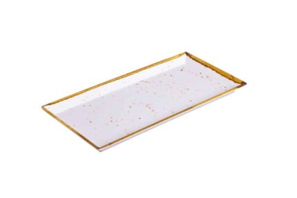 Tabuleiro Retangular Melanina Canela 35x17x2cm