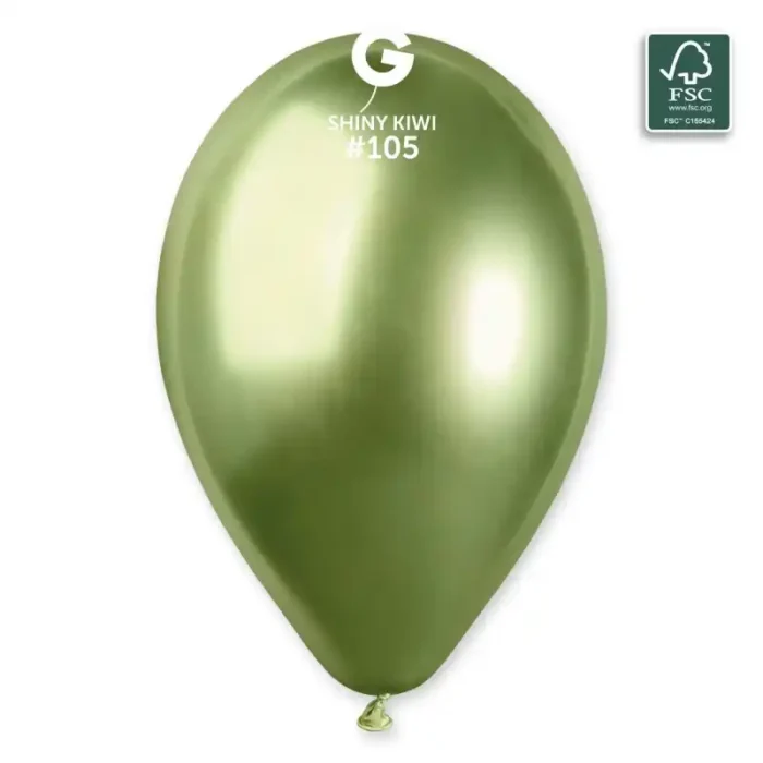 Balões Latex #105 Shiny Green Kiwi 13” Gemar c/50 - Image 1
